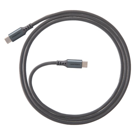 Ventev Chargesync Alloy Usb C To Usb C Cable 4ft, Steel AC4-STL256511